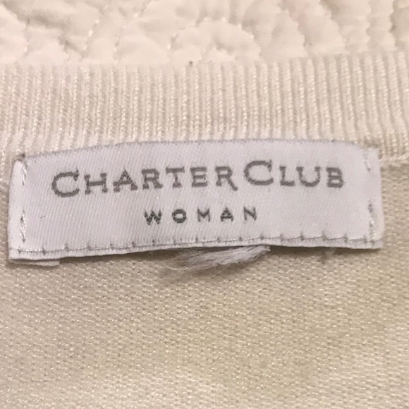 Charter Club 3/4 sleeve floral cardigan with sequins (tag missing-feels like 2X) - Picture 4 of 15